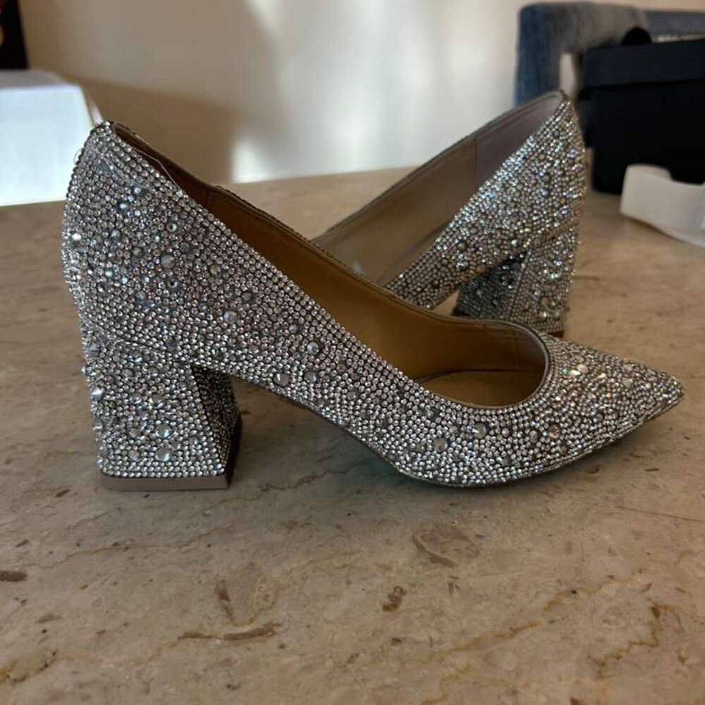 Betsey Johnson Jeweled Block Heel